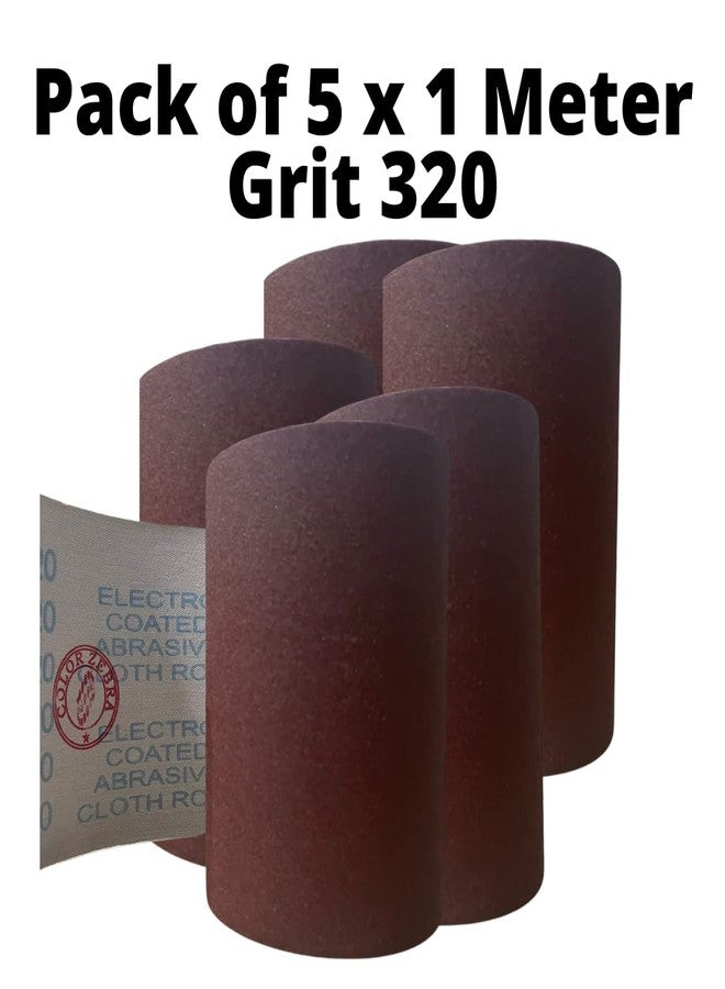 Color Zebra Emery Cloth Roll Sanding Roll Grit - 320 (Size - 4 inch x 1 meter) Pack Of 5. For Grinding Polishing of Metal and Wood - Image 2